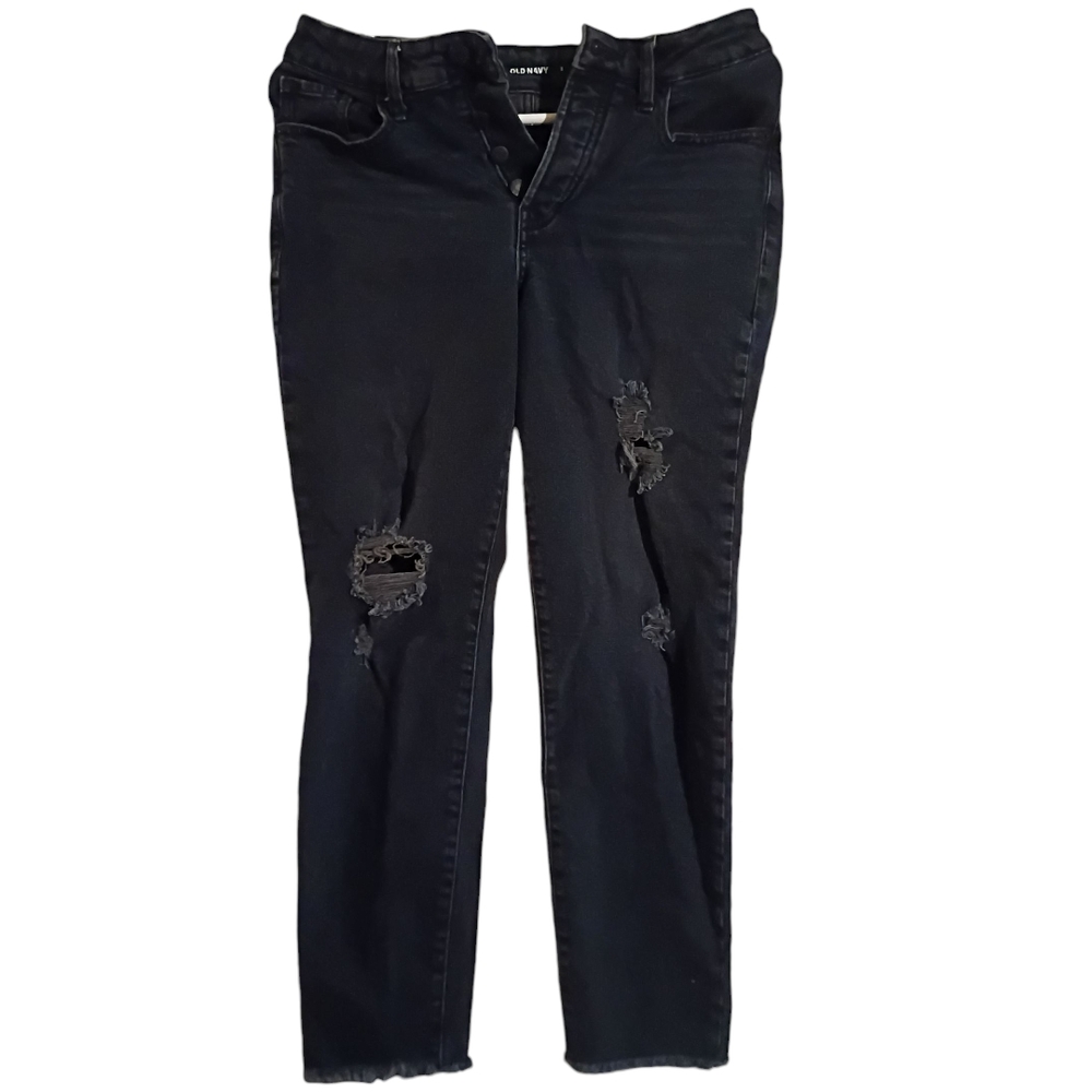🦄Old Navy Women's Black Ripped Skinny Jeans